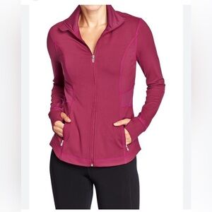 Old Navy Fitted Performance Zip Jacket size medium pink.